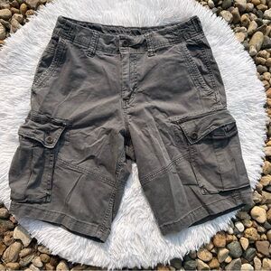 American Eagle Outfitters Dark Gray Classic Cargo Shorts Mens Waist Size 30